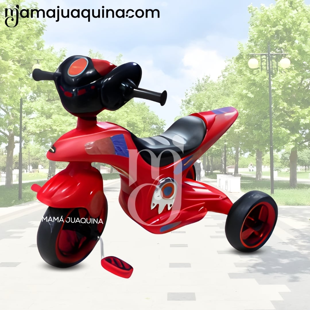 TRIMOTO A PEDAL PARA NIÑOS «SERVANN II» CON BLUETOOTH RED - 3