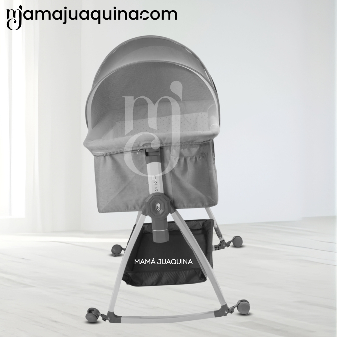 CUNA COLECHO PARA BEBÉ «DIMI» DE LUJO CON COLCHÓN - GREY - 4