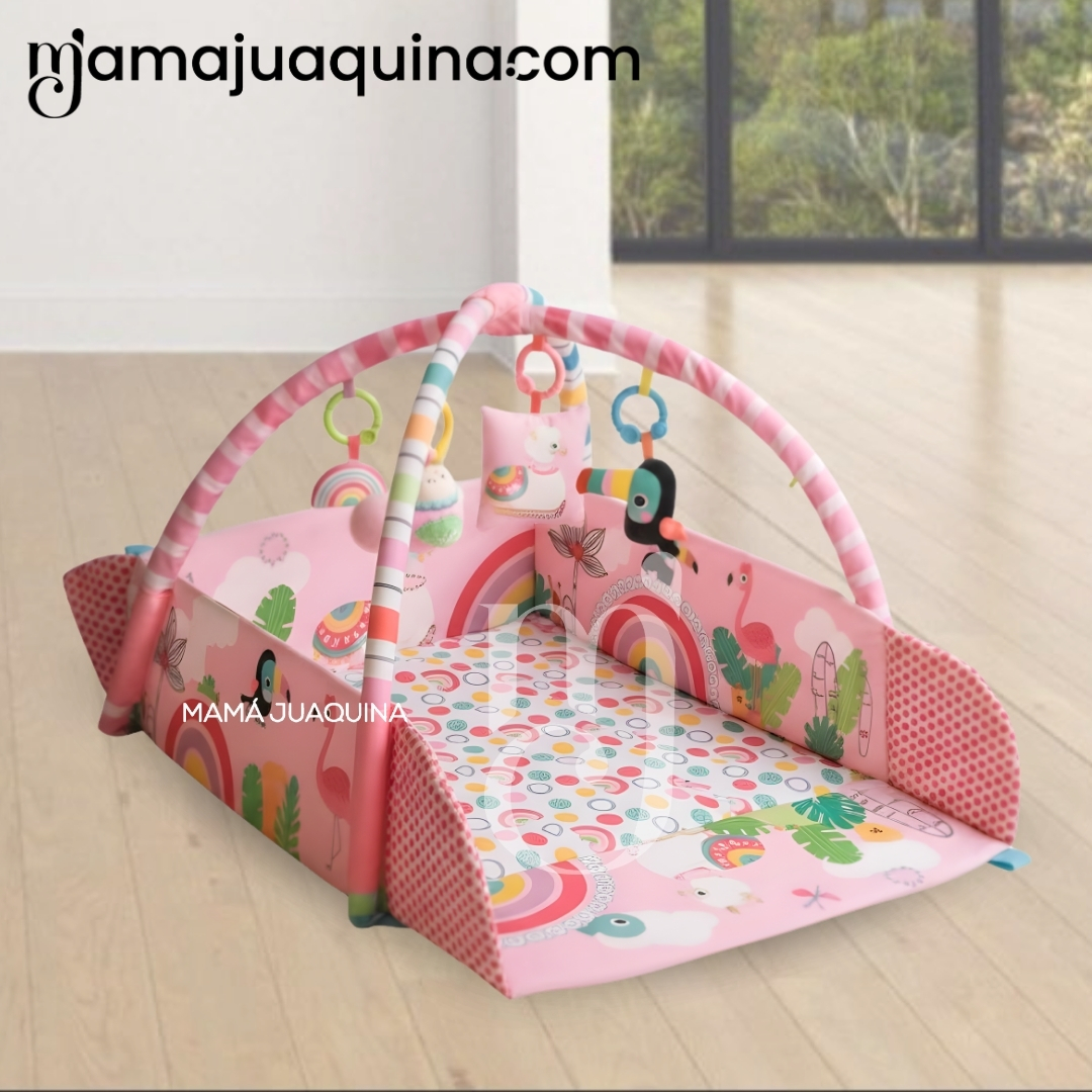 GIMNASIO INTERACTIVO Y ALFOMBRA «BABY JUNGLE» CON PELOTAS - 3