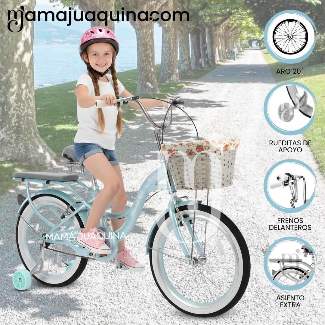 BICICLETA CAMPERA PARA NIÑA ARO 20 «BETTY» CON CANASTA - 1