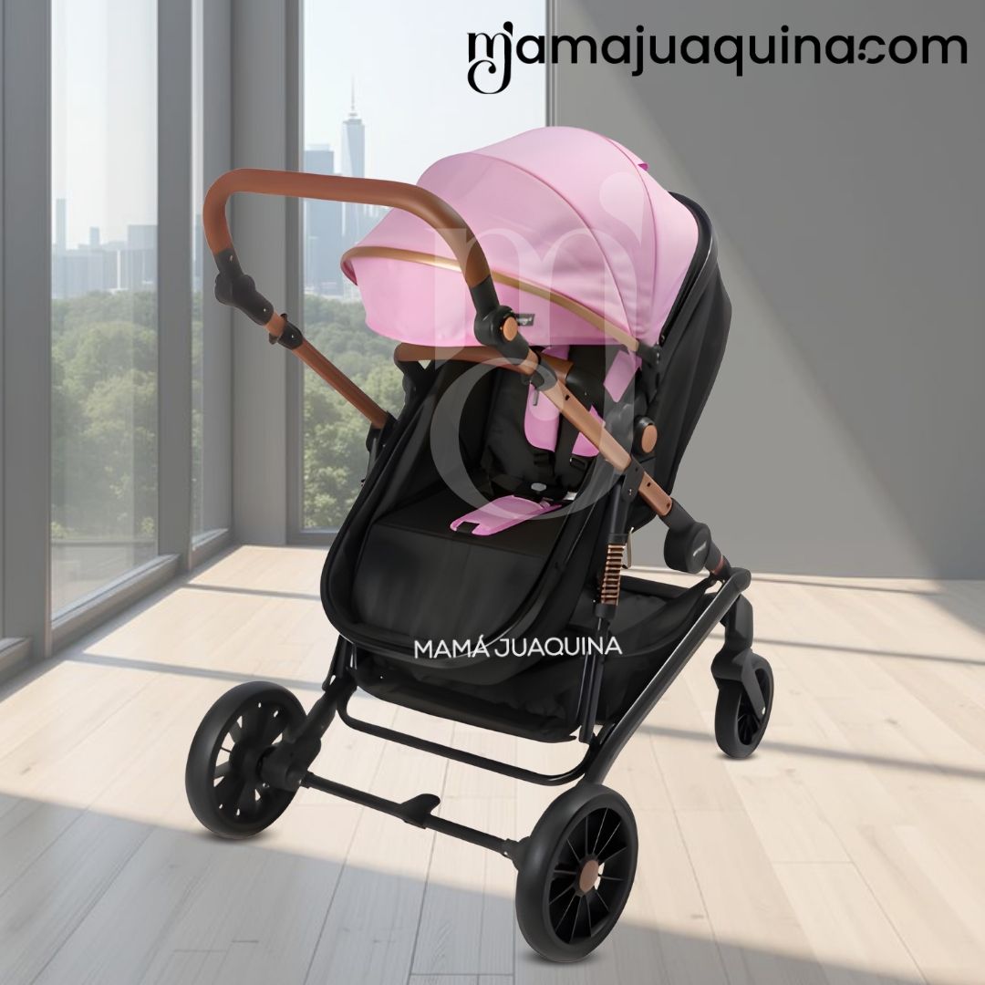 COCHE MOISÉS TRAVEL SYSTEM «INFINITIVE GOLD II» DE LUJO PINK - 2