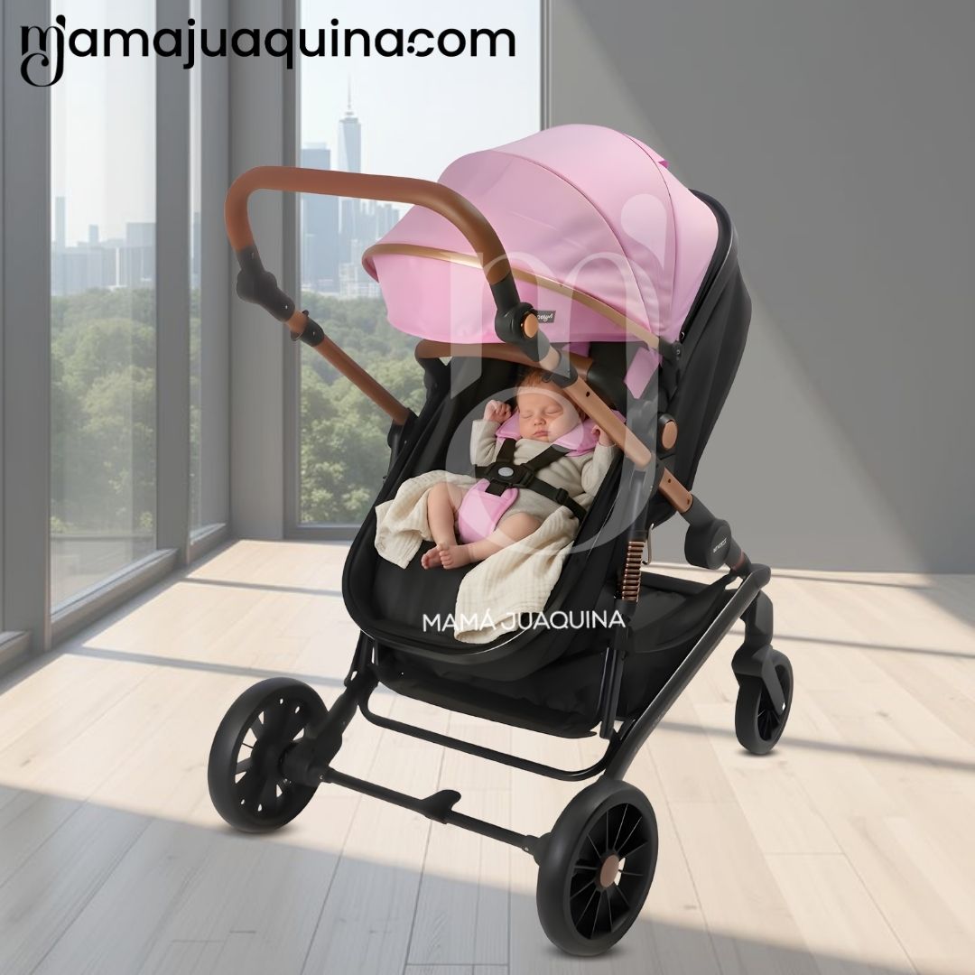 COCHE MOISÉS TRAVEL SYSTEM «INFINITIVE GOLD II» DE LUJO PINK - 3