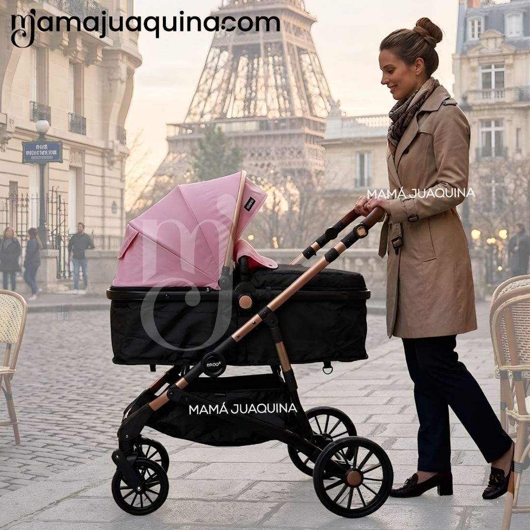 COCHE MOISÉS TRAVEL SYSTEM «INFINITIVE GOLD II» DE LUJO PINK - 5