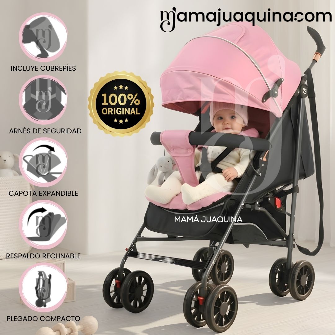 COCHE BASTÓN PLEGADO COMPACTO «MAFY» EDICIÓN EXCLUSIVA PINK - 1