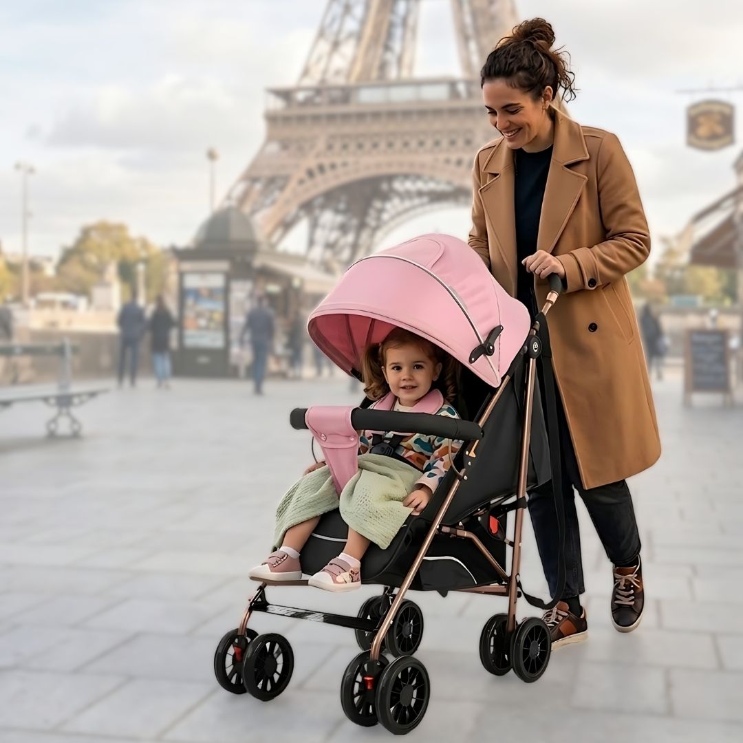 COCHE BASTÓN PLEGADO COMPACTO «MAFY» EDICIÓN EXCLUSIVA PINK - 2
