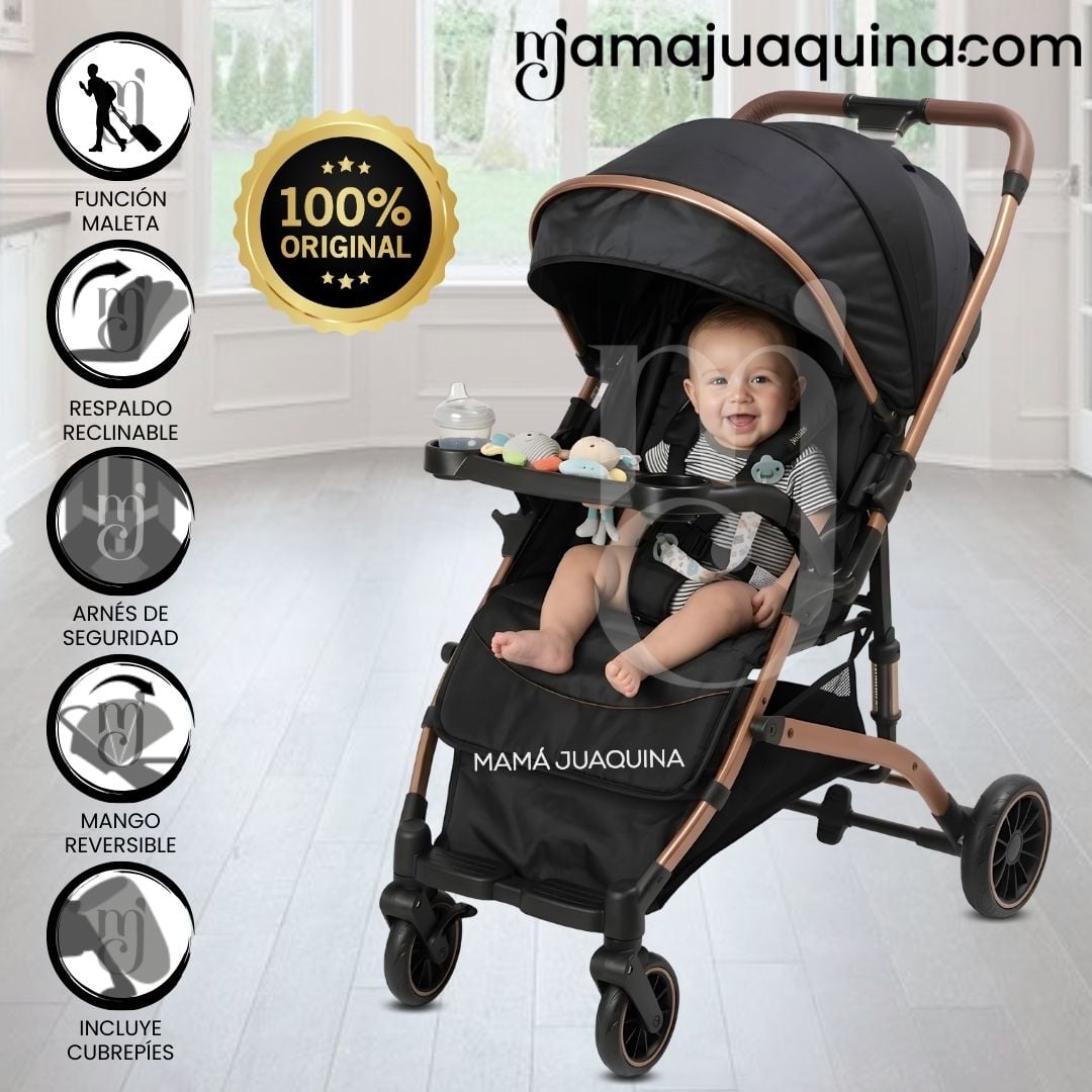 COCHE MALETA DE PASEO «DASHI» MANGO REVERSIBLE BLACK - 1