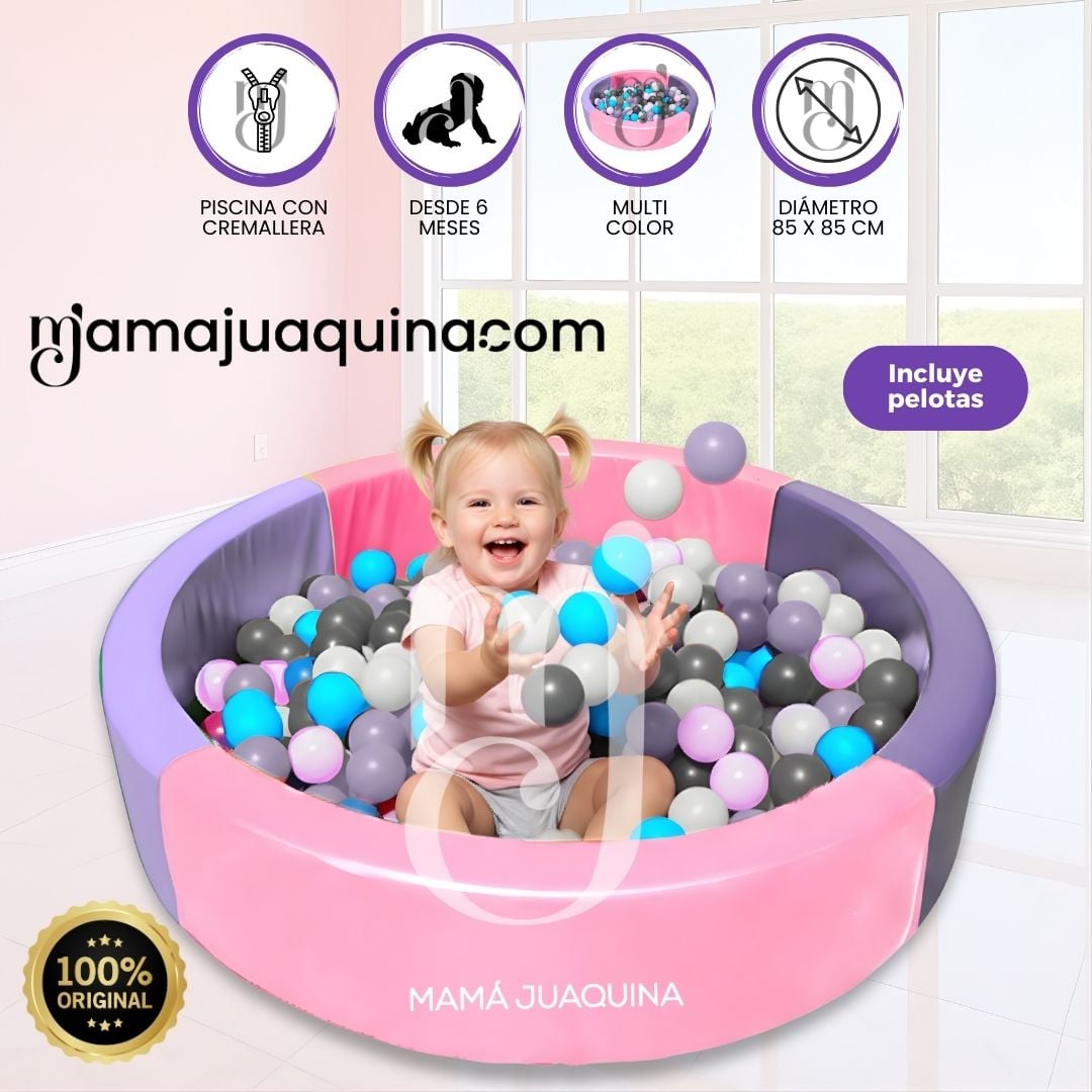 PISCINA DIDÁCTICA «HAPPY POOLY» CON PELOTAS INCLUIDAS PINK - 1