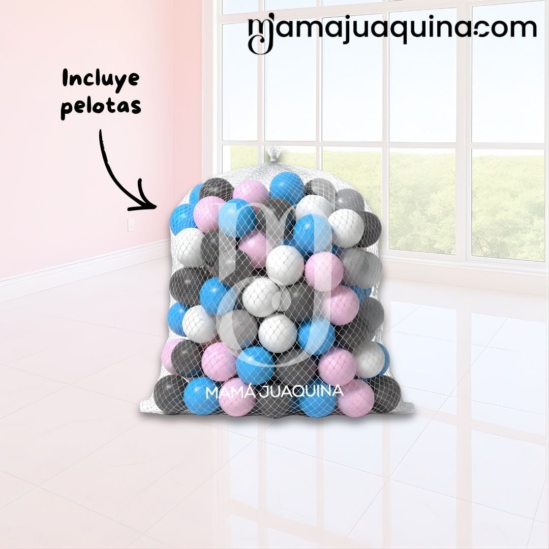 PISCINA DIDÁCTICA «HAPPY POOLY» CON PELOTAS INCLUIDAS PINK - 4