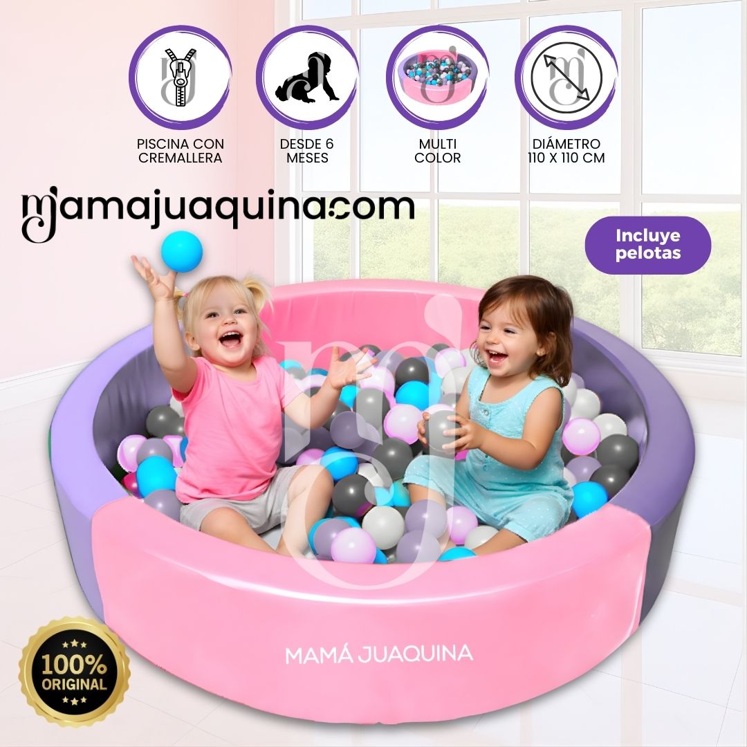 PISCINA DIDÁCTICA «HAPPY POOLY PLUS» CON PELOTAS PINK - 1