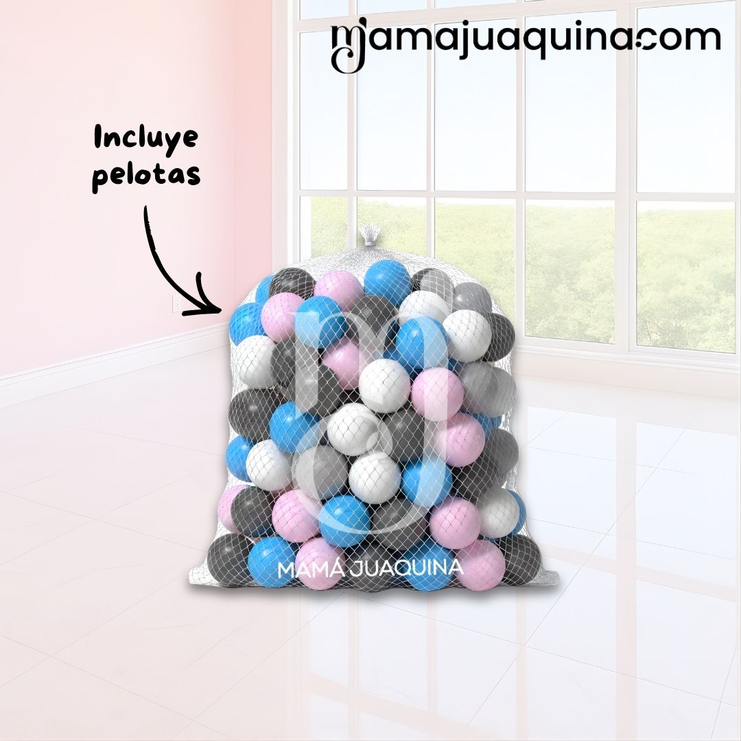 PISCINA DIDÁCTICA «HAPPY POOLY PLUS» CON PELOTAS PINK - 3