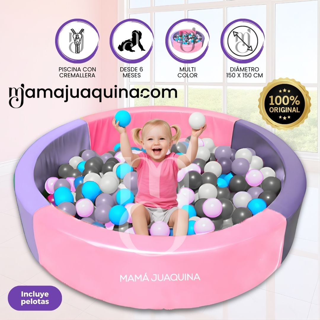 PISCINA DIDÁCTICA «HAPPY POOLY MAX» CON PELOTAS PINK - 1