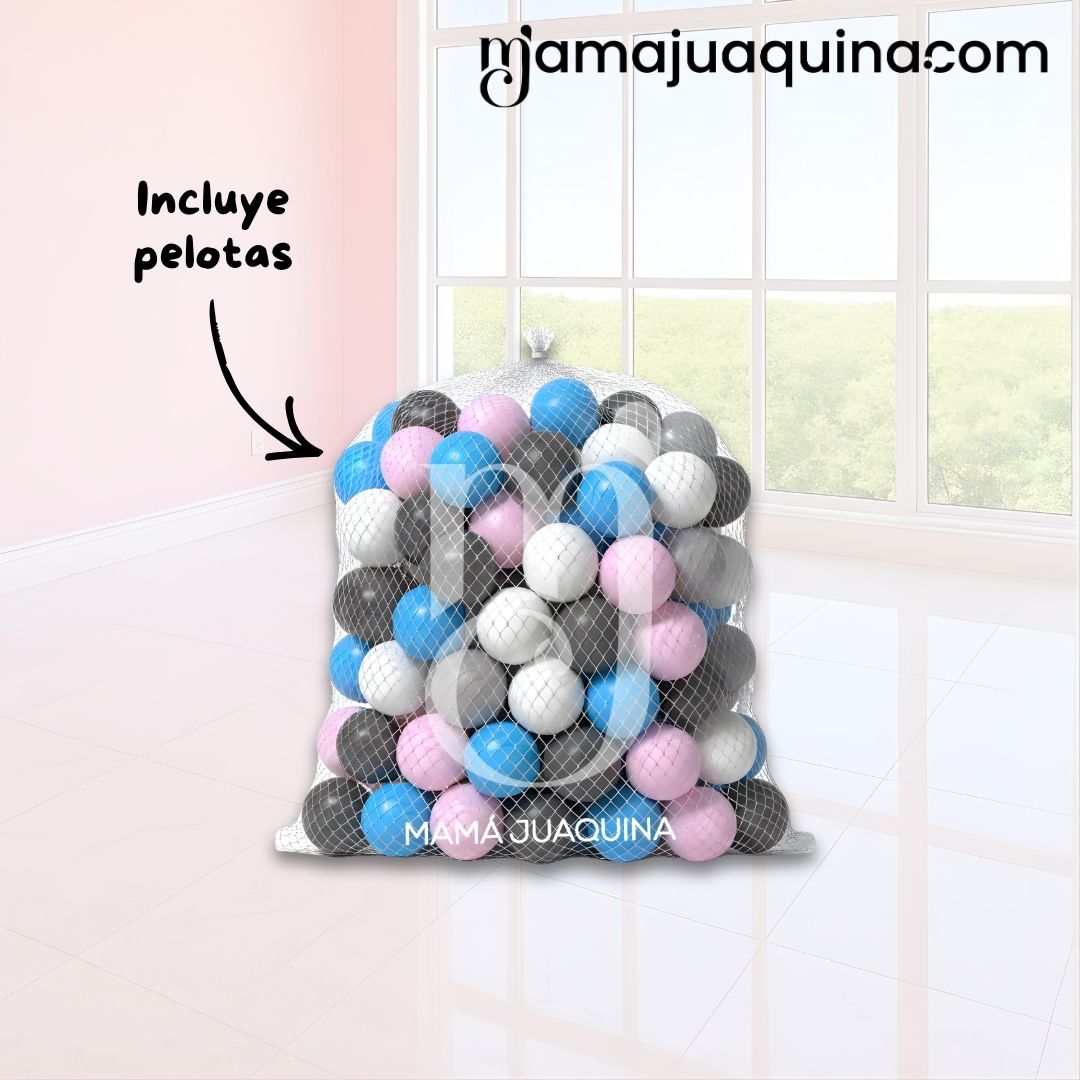 PISCINA DIDÁCTICA «HAPPY POOLY MAX» CON PELOTAS PINK - 3