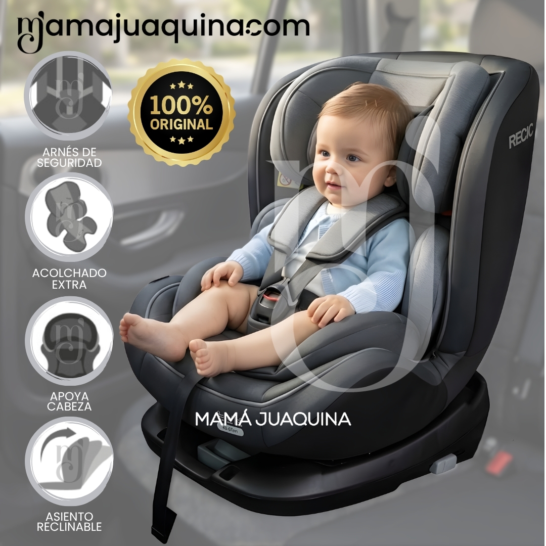 SILLA DE AUTO PARA BEBÉS «GASTÓM» GIRATORIA 360° - 1