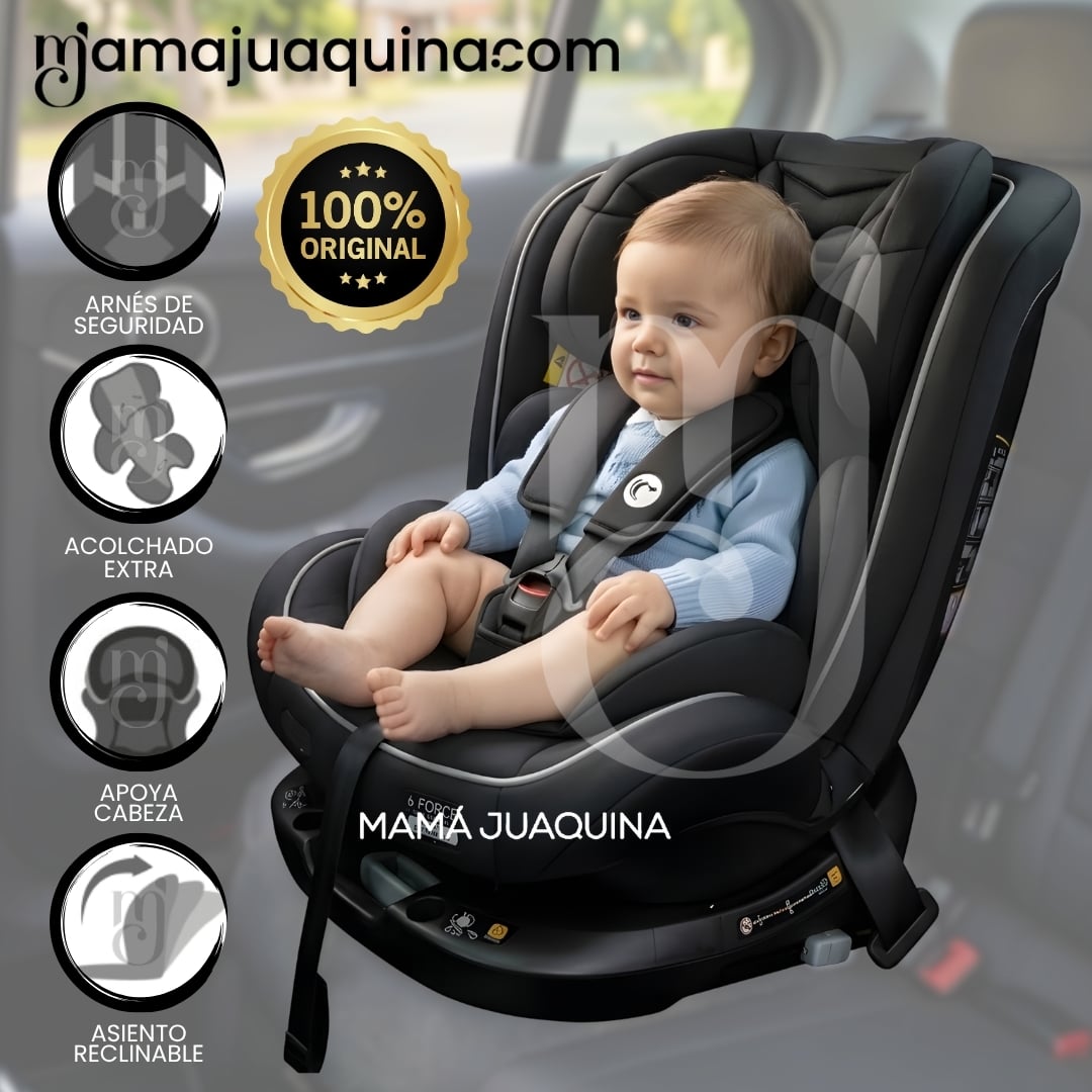 SILLA DE AUTO PARA BEBÉS «GASTÓM» GIRATORIA 360° - 1