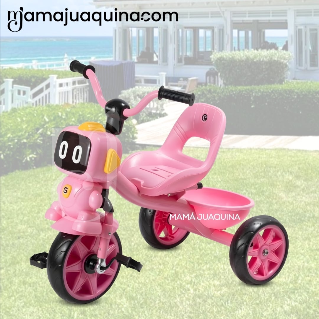 TRICICLO CHAVITO MUSICAL «CHOP» CON DISEÑO A PEDALES - 3