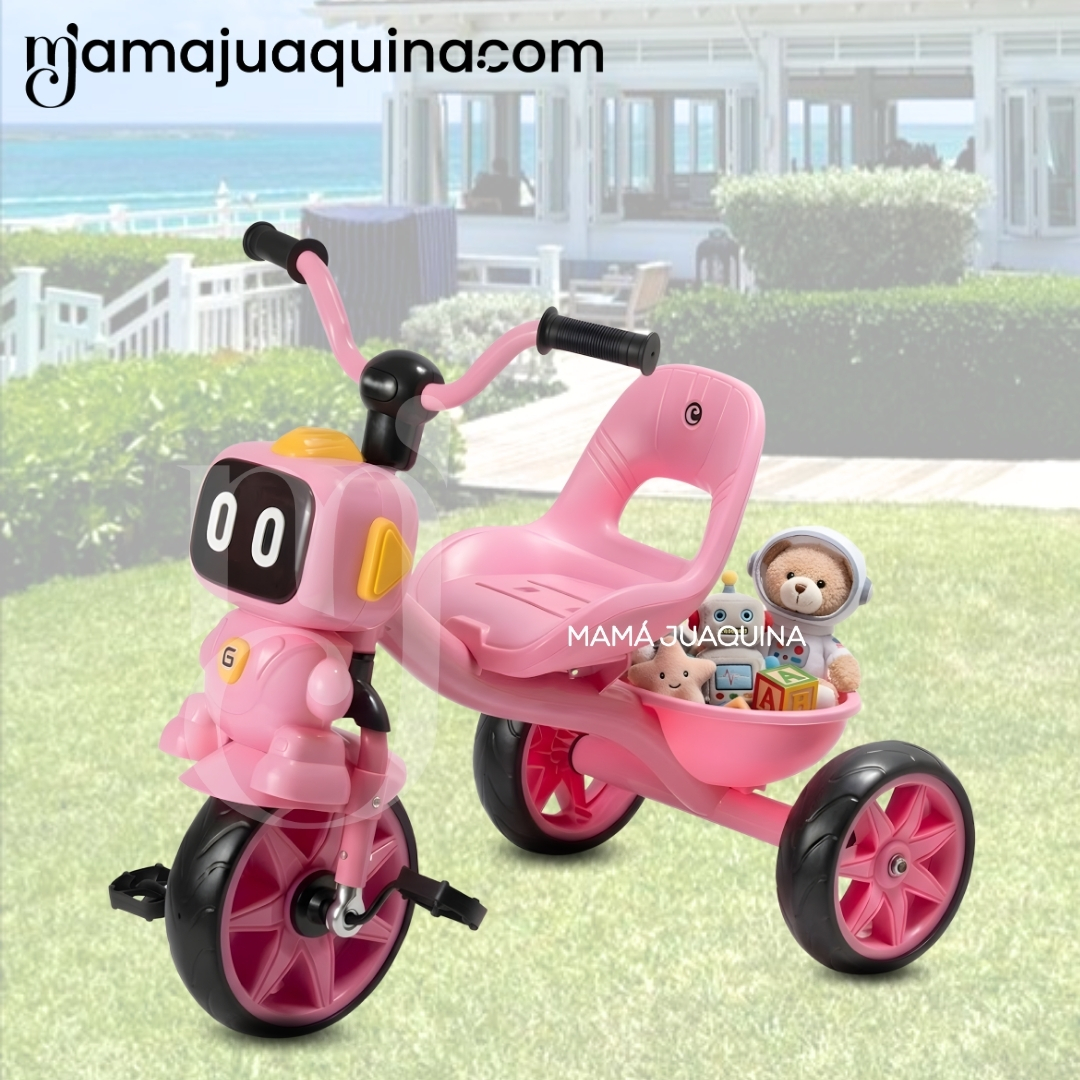 TRICICLO CHAVITO MUSICAL «CHOP» CON DISEÑO A PEDALES - 7