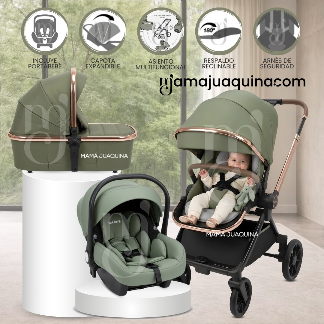 COCHE MOISÉS TRAVEL SYSTEM «HELEN PLUS» CON SISTEMA ADAPTABLE Y PORTA BEBÉ - 1