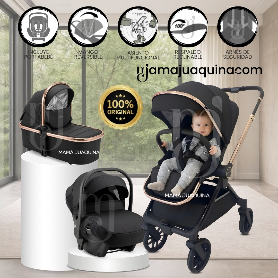 COCHE MOISÉS TRAVEL SYSTEM «HELEN PLUS» CON SISTEMA ADAPTABLE Y PORTA BEBÉ - 1
