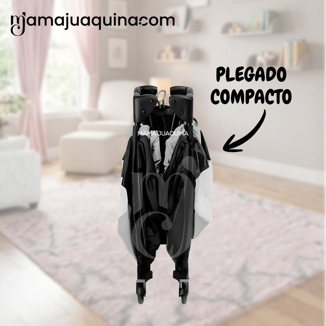 CUNA CORRAL DE LUJO «IRIS» LIGHT BLUE CON COLCHÓN - 5