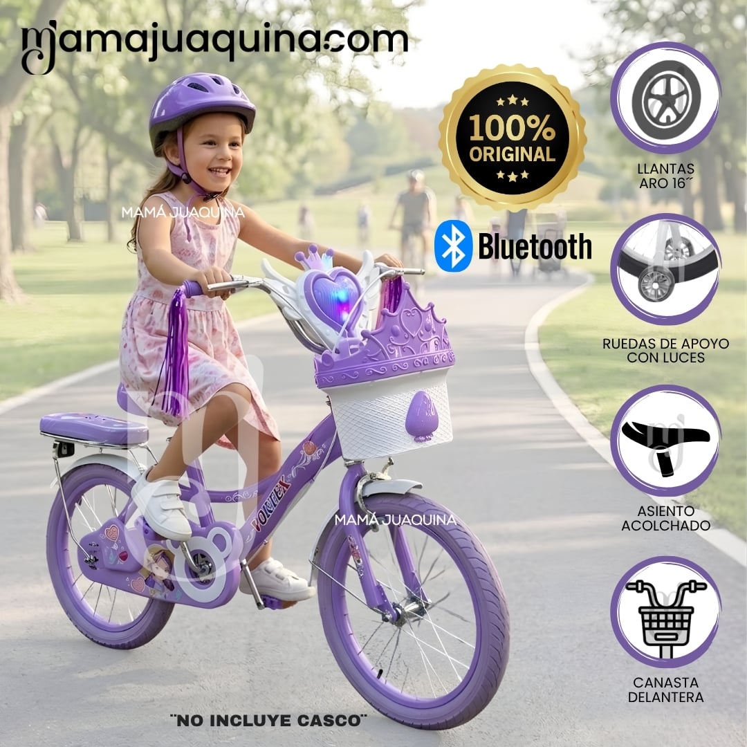 BICICLETA CAMPERA PARA NIÑA ARO 16 «NERY II» CON CANASTA - 1