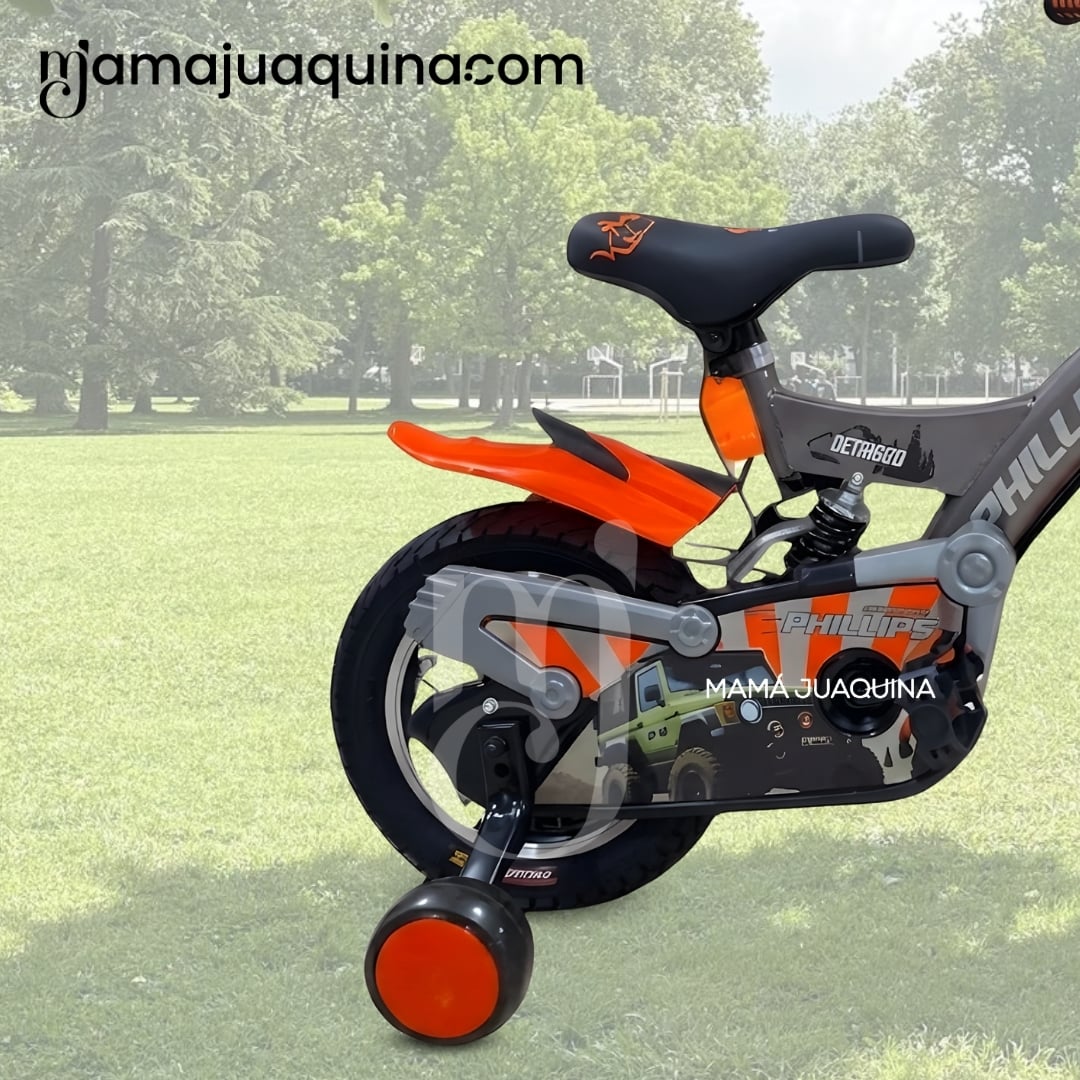 BICICLETA PARA NIÑO ARO 12 «PHILLIPS KIDS» CON CANASTA - 3