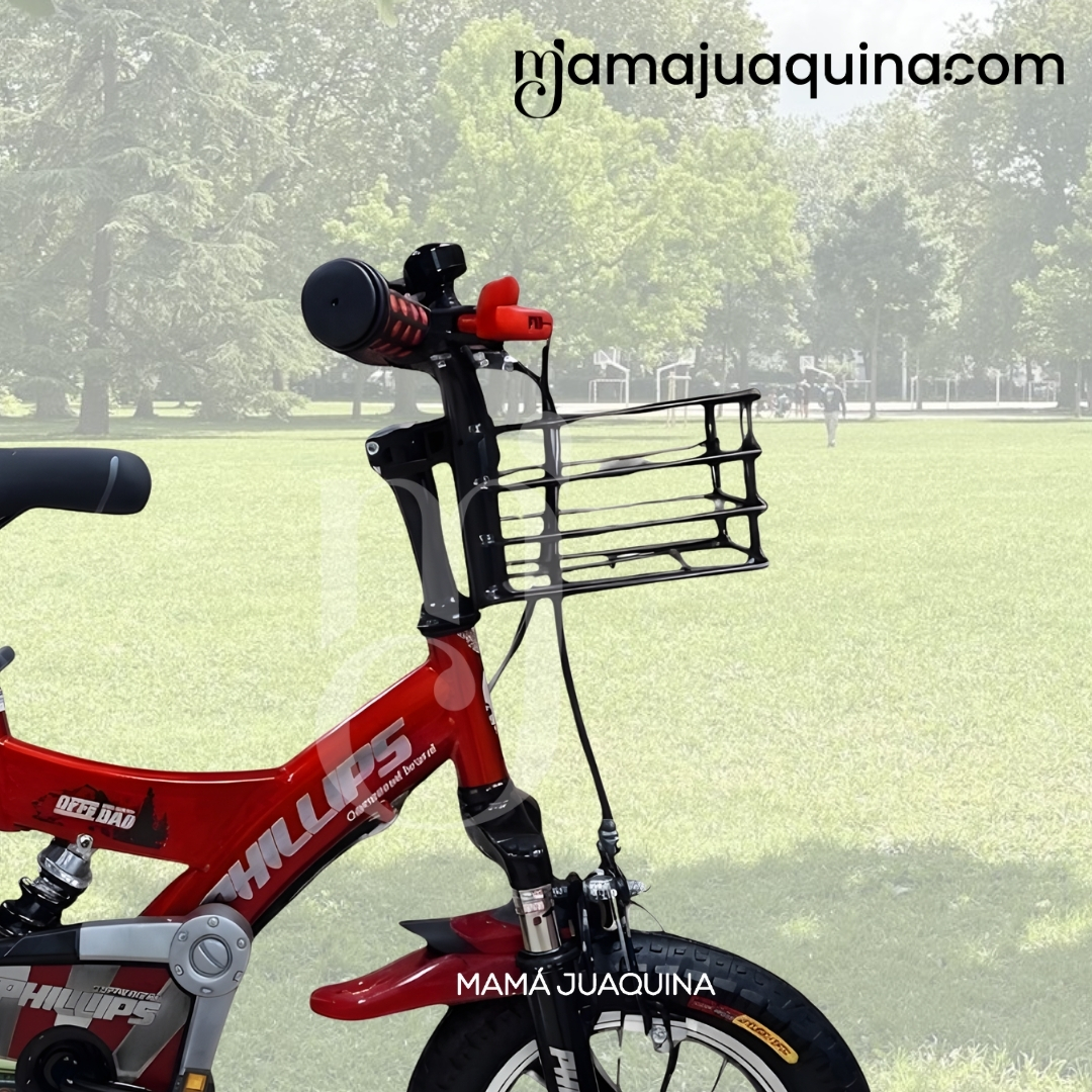 BICICLETA PARA NIÑO ARO 12 «PHILLIPS KIDS» CON CANASTA - 4
