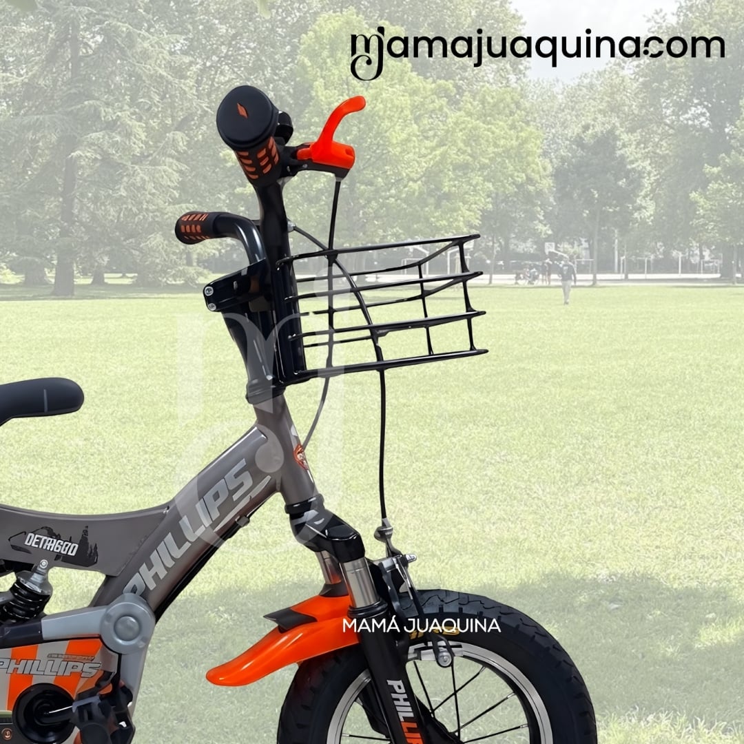 BICICLETA PARA NIÑO ARO 12 «PHILLIPS KIDS» CON CANASTA - 4