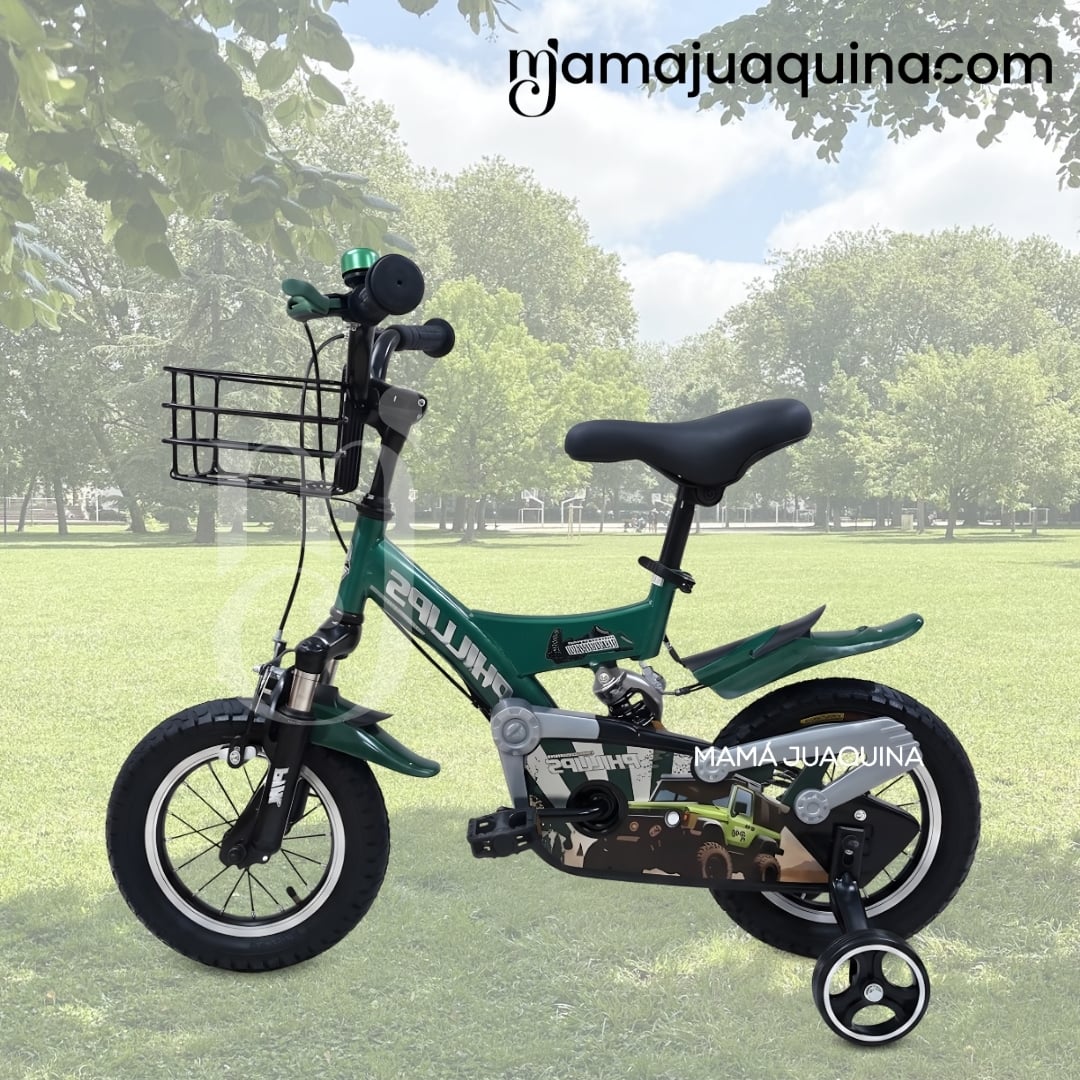 BICICLETA PARA NIÑO ARO 12 «PHILLIPS KIDS» CON CANASTA - 5