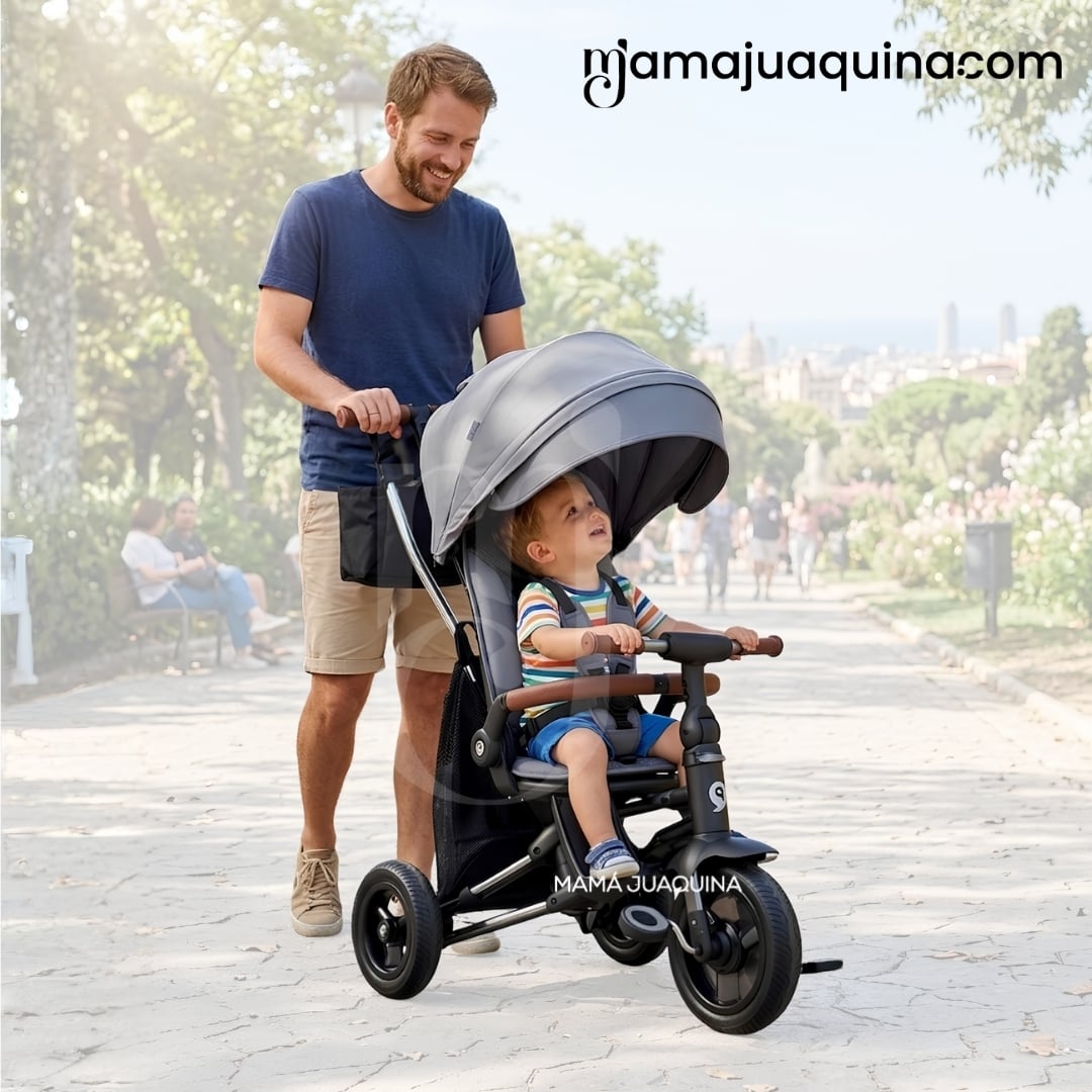 TRICICLO GUIADOR «TOAD» PARA NIÑOS CON BOLSO - 2