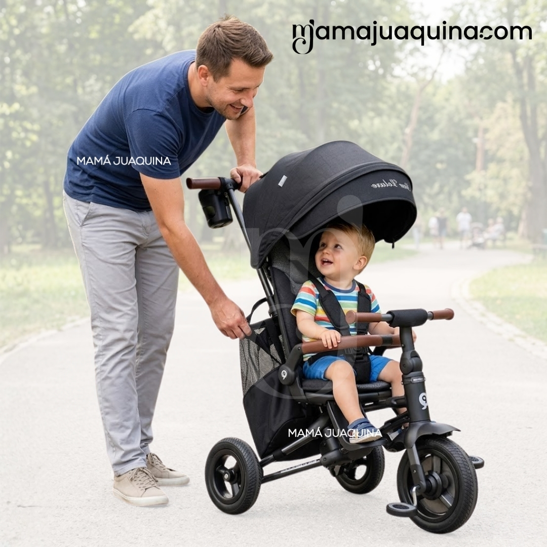 TRICICLO GUIADOR «TOAD» PARA NIÑOS CON BOLSO - 2