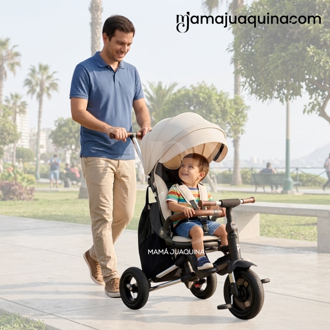 TRICICLO GUIADOR «TOAD» PARA NIÑOS CON BOLSO - 3