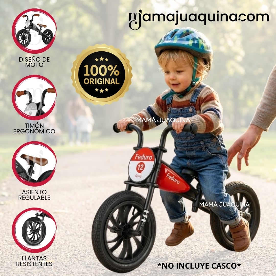 BICICLETA DE EQUILIBRIO REGULABLE «TITO» EDICIÓN EXCLUSIVA RED / ROJO / ROJO / … - 1