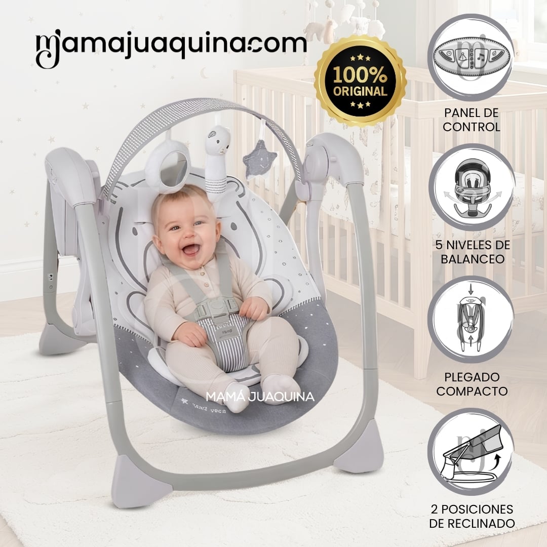 MECEDORA ELÉCTRICA PARA BEBÉS «KRIS-IS» COLECCIÓN LIMITADA - 1