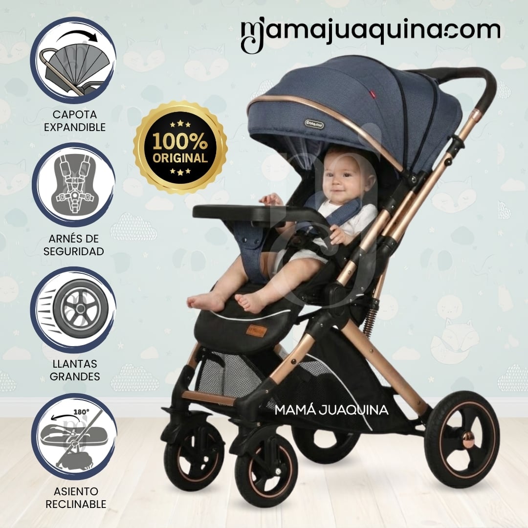 COCHE CUNA DE LUJO «LUKAS» EDICIÓN EXCLUSIVA BLUE - 1