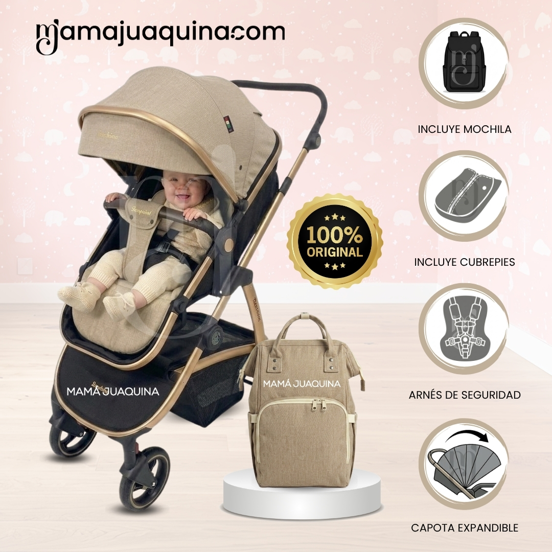 COCHE MOISÉS TRAVEL SYSTEM «SPEED PRINCE MINUS» CON MOCHILA PAÑALERA - 1