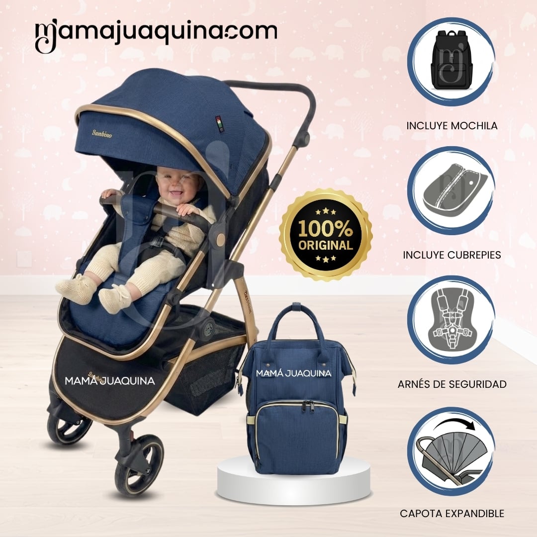 COCHE MOISÉS TRAVEL SYSTEM «SPEED PRINCE MINUS» CON MOCHILA PAÑALERA - 1