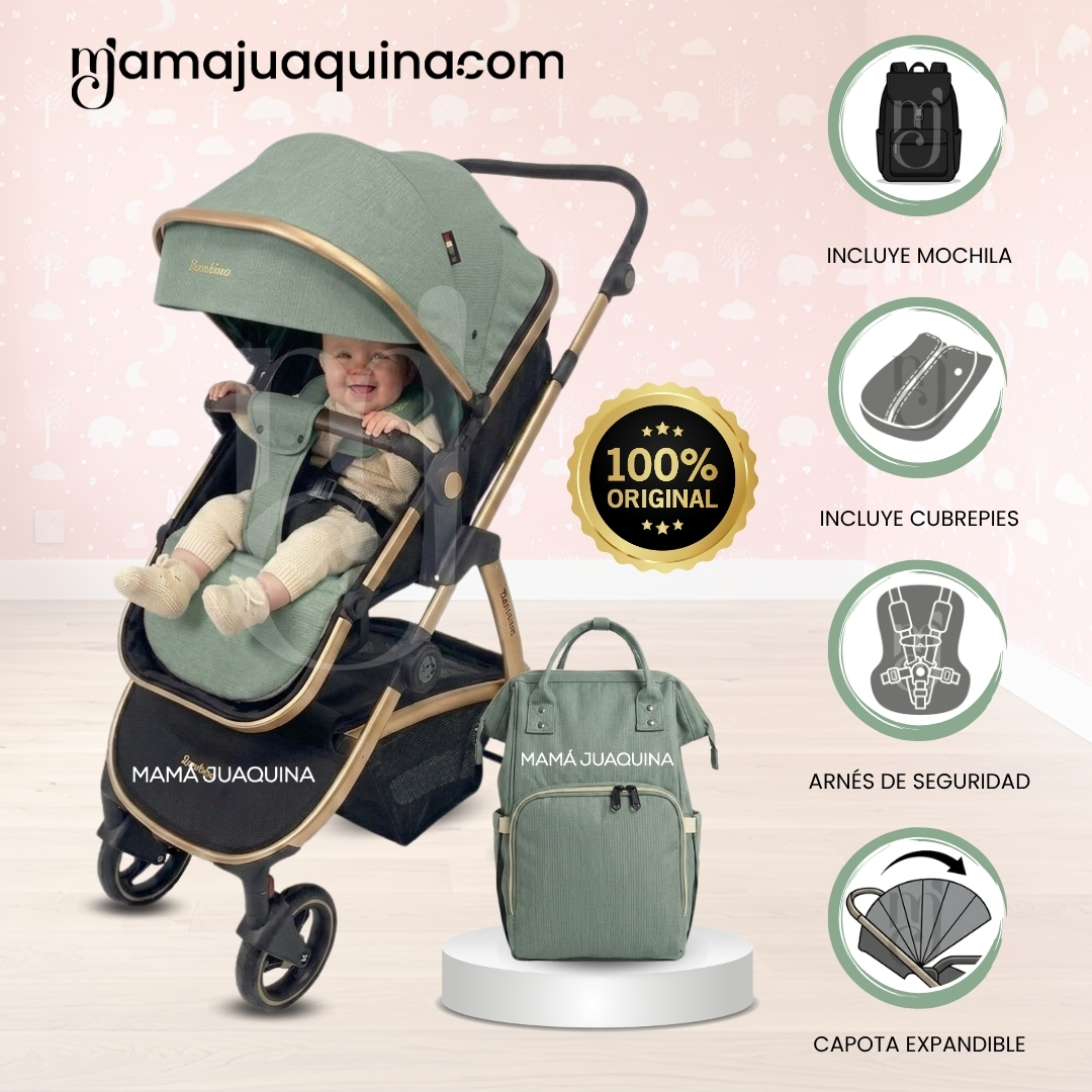 COCHE MOISÉS TRAVEL SYSTEM «SPEED PRINCE MINUS» CON MOCHILA PAÑALERA - 1