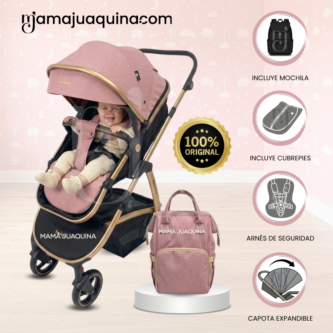 COCHE MOISÉS TRAVEL SYSTEM «SPEED PRINCE MINUS» CON MOCHILA PAÑALERA - 1