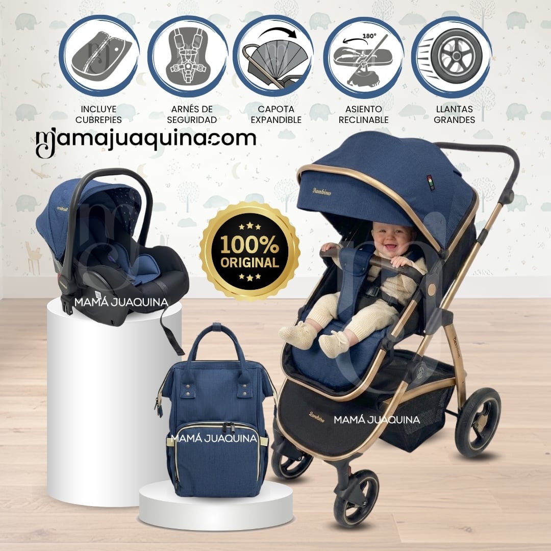 COCHE MOISÉS TRAVEL SYSTEM «SPEED PRINCE PLUS» CON MOCHILA PAÑALERA Y PORTABEBÉ - 1