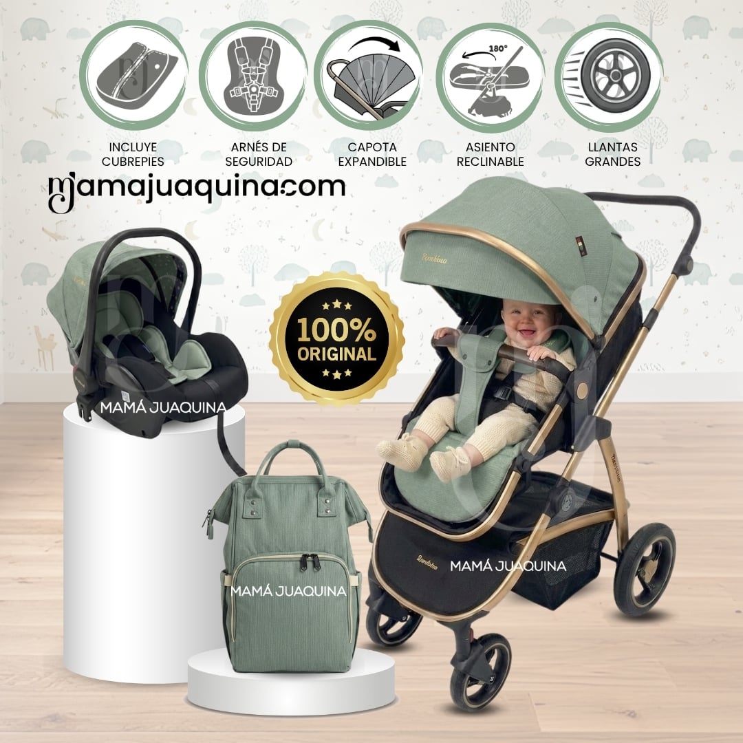 COCHE MOISÉS TRAVEL SYSTEM «SPEED PRINCE PLUS» CON MOCHILA PAÑALERA Y PORTABEBÉ - 1