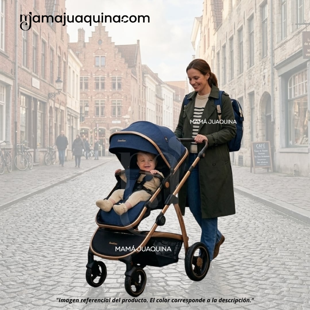 COCHE MOISÉS TRAVEL SYSTEM «SPEED PRINCE PLUS» CON MOCHILA PAÑALERA Y PORTABEBÉ - 2