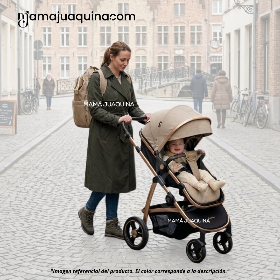 COCHE MOISÉS TRAVEL SYSTEM «SPEED PRINCE PLUS» CON MOCHILA PAÑALERA Y PORTABEBÉ - 2