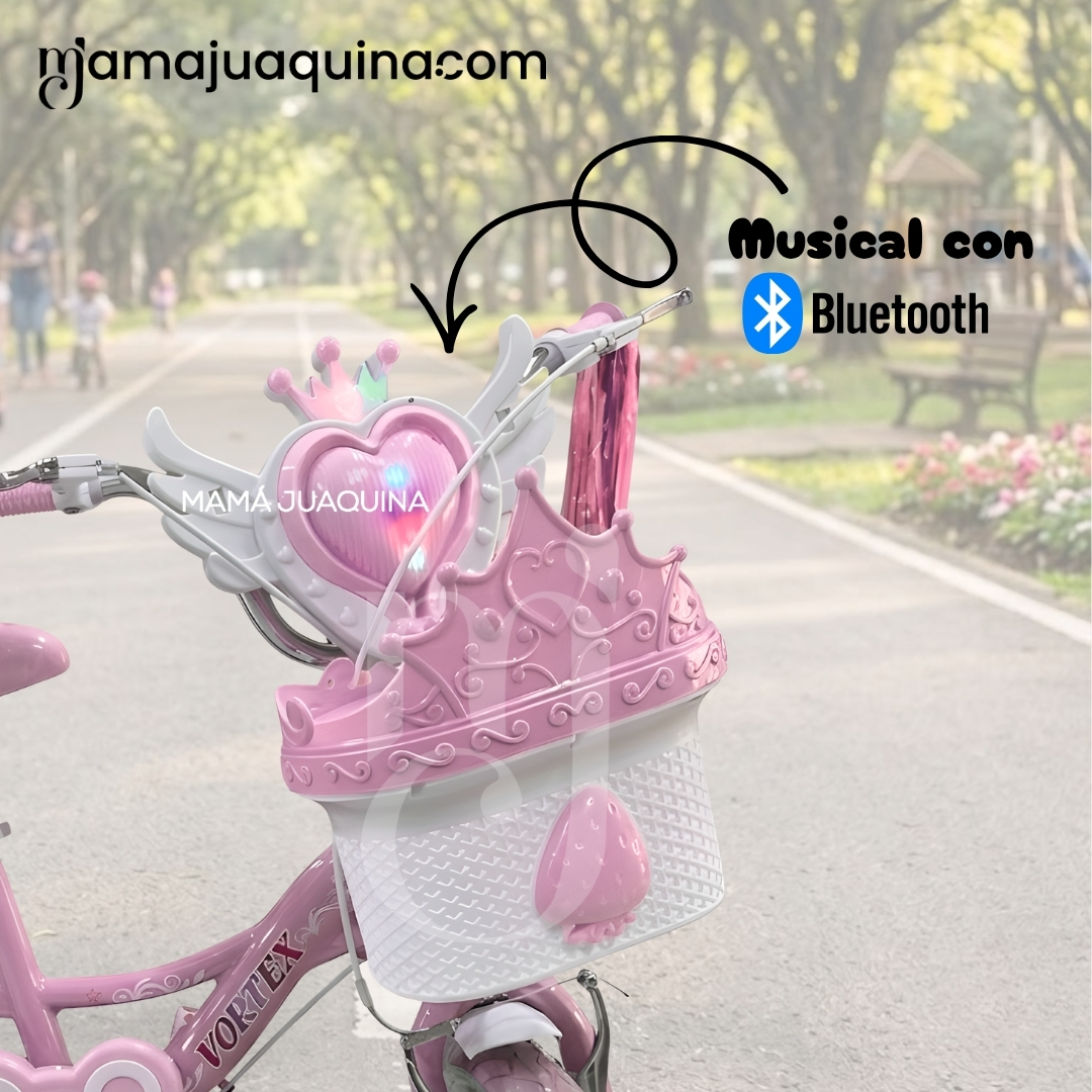 BICICLETA CAMPERA PARA NIÑA ARO 12 «NERY» CON CANASTA - 3