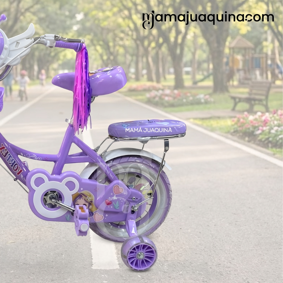 BICICLETA CAMPERA PARA NIÑA ARO 12 «NERY» CON CANASTA - 5