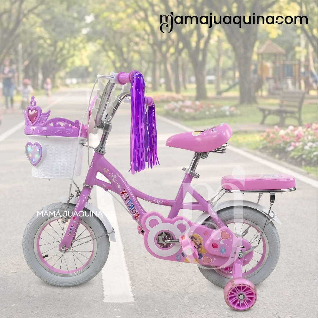BICICLETA CAMPERA PARA NIÑA ARO 12 «NERY» CON CANASTA - 6