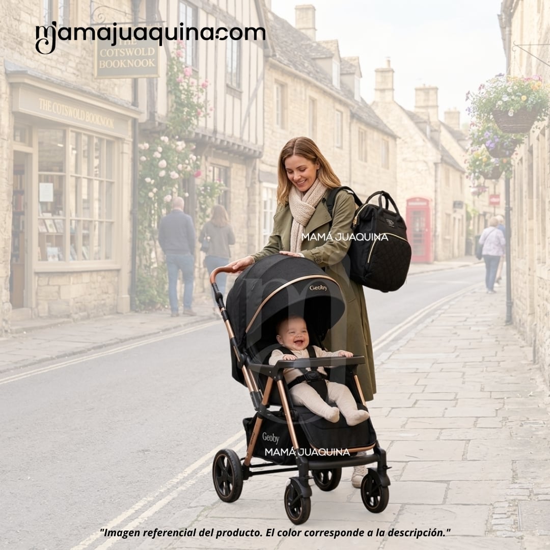 COCHE CUNA DE LUJO «GEOBY» CON MOCHILA - 2