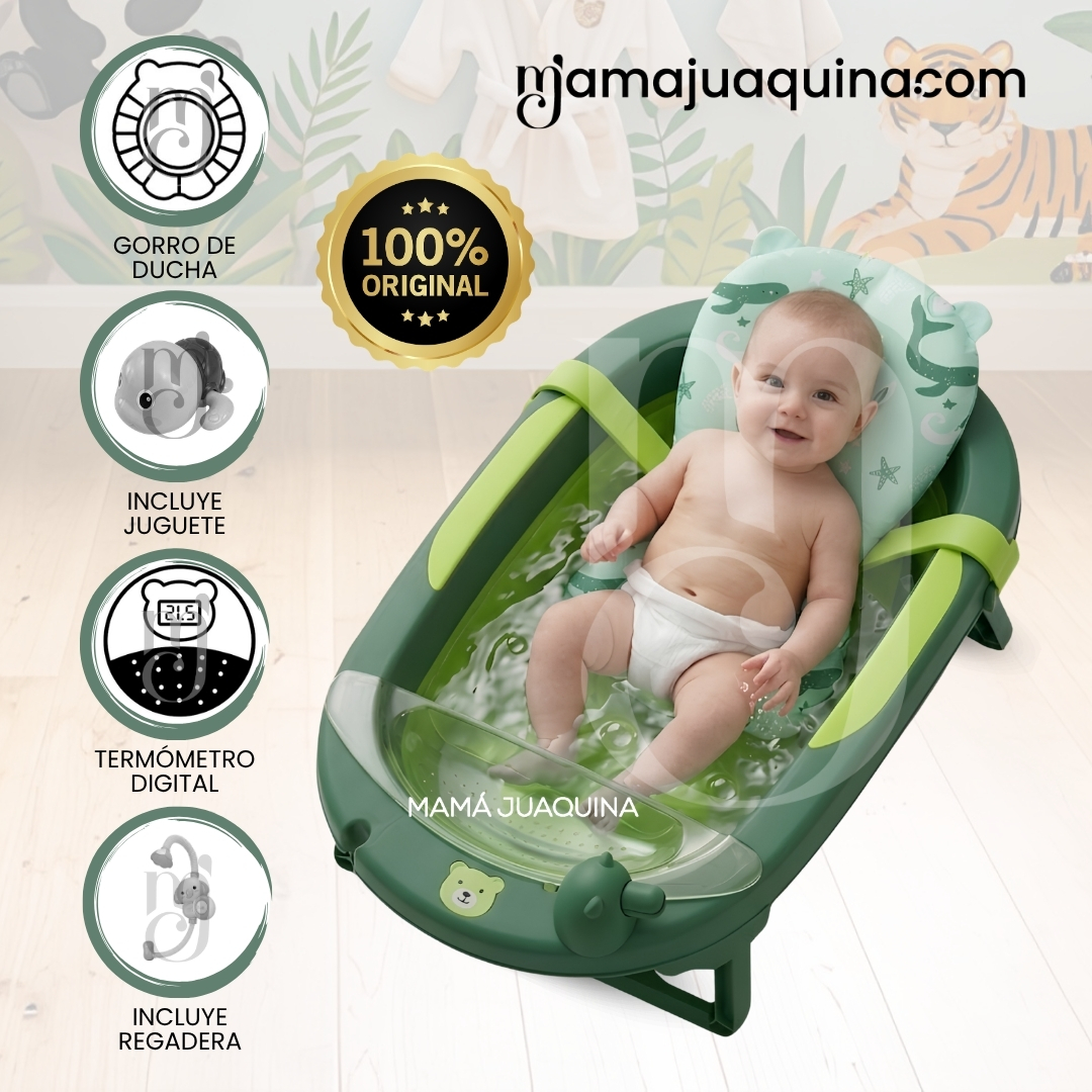 BAÑERA PLEGABLE PARA BEBÉ «JADDE PLUS» CON ACCESORIOS - 1