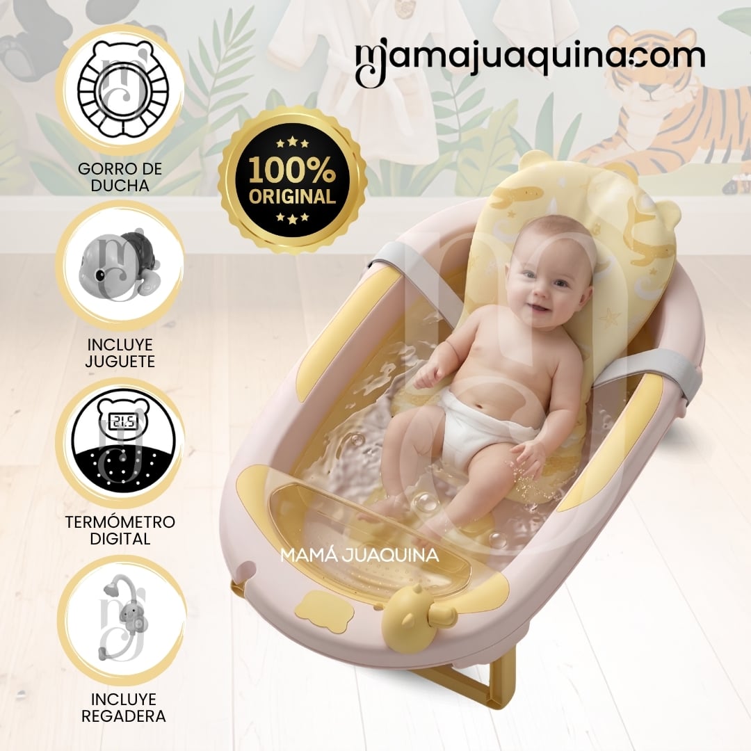 BAÑERA PLEGABLE PARA BEBÉ «JADDE PLUS» CON ACCESORIOS - 1