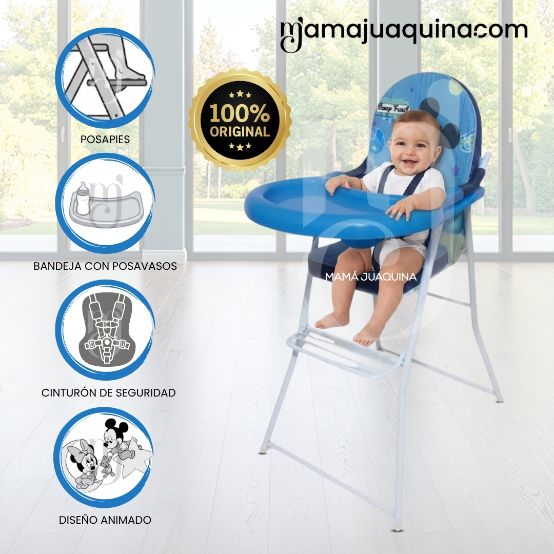 SILLA DE COMER PLEGABLE «MEESKA» CON DISEÑO RATÓN - 1