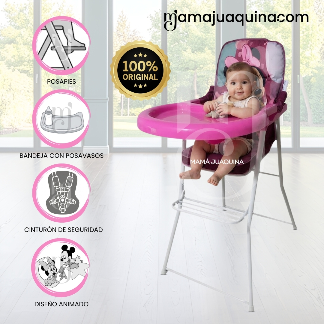 SILLA DE COMER PLEGABLE «MEESKA» CON DISEÑO RATÓN - 1